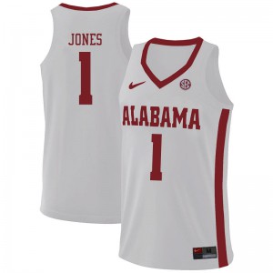 Men Alabama Crimson Tide Herbert Jones #1 White Alumni Jerseys 674361-820