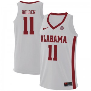 Men Alabama Crimson Tide James Bolden #11 White University Jersey 869098-342
