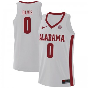 Mens Alabama Crimson Tide Javian Davis #0 White Alumni Jerseys 245769-303