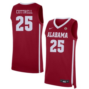 Mens Alabama Crimson Tide Adam Cottrell #25 Basketball Crimson Jersey 900279-343