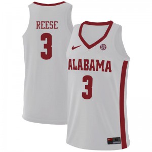 Men Alabama Crimson Tide Alex Reese #3 High School White Jerseys 358925-613