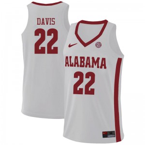 Mens Alabama Crimson Tide Ar'Mond Davis #22 White University Jerseys 520444-296