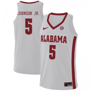 Men Alabama Crimson Tide Avery Johnson Jr. #5 White College Jersey 669730-670