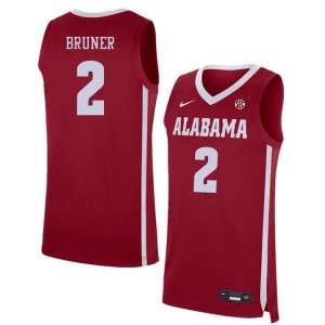 Men's Alabama Crimson Tide Jordan Bruner #2 Crimson Player Jersey 466456-205