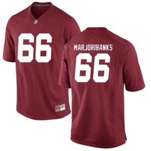 Mens Alabama Crimson Tide Alec Marjoribanks #66 Crimson University Game Jersey 614189-726