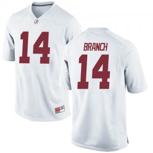 Mens Alabama Crimson Tide Brian Branch #14 White Game Football Jerseys 671862-840