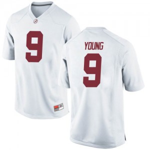 Men Alabama Crimson Tide Bryce Young #9 NCAA Replica White Jerseys 676599-379