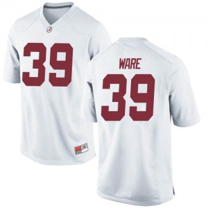 Men's Alabama Crimson Tide Carson Ware #39 White Football Replica Jerseys 987538-848