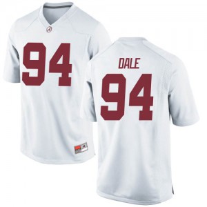 Men's Alabama Crimson Tide DJ Dale #94 Game Stitched White Jersey 405561-640