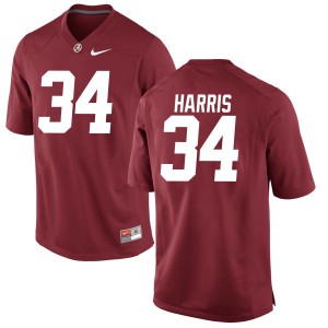 Mens Alabama Crimson Tide Damien Harris #34 Replica NCAA Crimson Jersey 145560-541