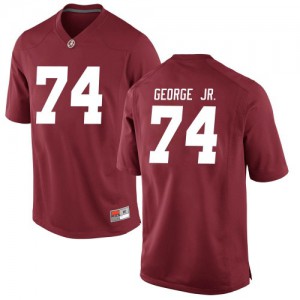 Men Alabama Crimson Tide Damieon George Jr. #74 Player Crimson Game Jersey 312044-463
