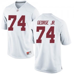 Men's Alabama Crimson Tide Damieon George Jr. #74 White Stitched Replica Jerseys 670647-607