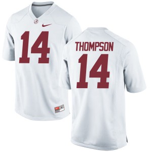 Mens Alabama Crimson Tide Deionte Thompson #14 White Authentic Official Jersey 797942-664