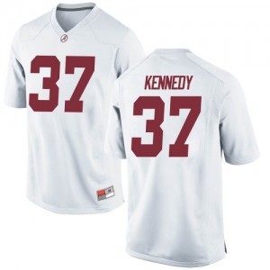 Men's Alabama Crimson Tide Demouy Kennedy #37 White Replica Football Jersey 343550-433
