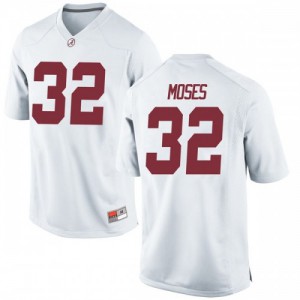 Mens Alabama Crimson Tide Dylan Moses #32 White Alumni Replica Jerseys 555506-500
