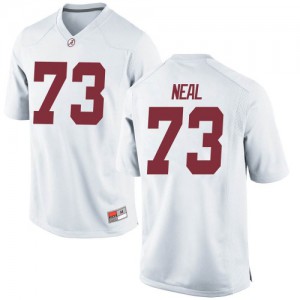 Mens Alabama Crimson Tide Evan Neal #73 High School White Game Jersey 281506-205