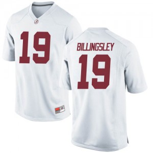 Men Alabama Crimson Tide Jahleel Billingsley #19 White Stitched Game Jersey 688550-357