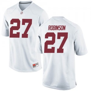 Men's Alabama Crimson Tide Joshua Robinson #27 White College Game Jerseys 419296-115