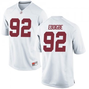 Mens Alabama Crimson Tide Justin Eboigbe #92 Football White Replica Jerseys 321749-645