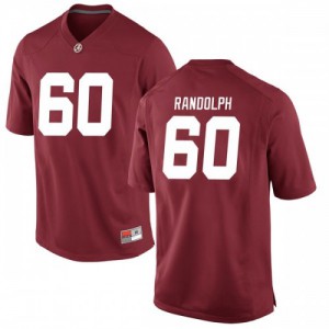 Men's Alabama Crimson Tide Kendall Randolph #60 Crimson Player Game Jersey 742907-408