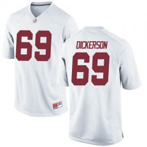 Men Alabama Crimson Tide Landon Dickerson #69 Game White Embroidery Jerseys 490187-684