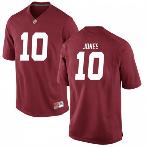 Men Alabama Crimson Tide Mac Jones #10 Crimson Game Embroidery Jerseys 545083-665