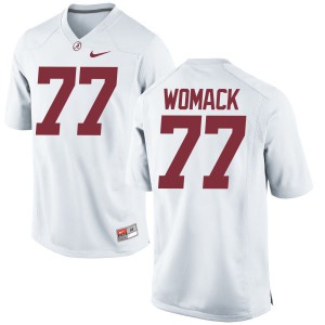 Men's Alabama Crimson Tide Matt Womack #77 Football White Replica Jersey 497012-743