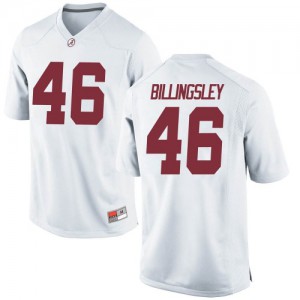 Mens Alabama Crimson Tide Melvin Billingsley #46 University White Replica Jerseys 316190-226