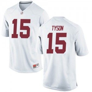 Mens Alabama Crimson Tide Paul Tyson #15 Game NCAA White Jerseys 570635-819