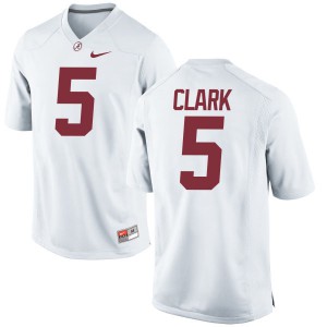 Men Alabama Crimson Tide Ronnie Clark #5 Authentic University White Jerseys 649332-409