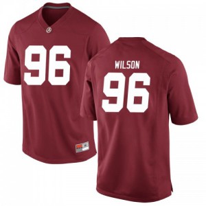 Men Alabama Crimson Tide Taylor Wilson #96 Crimson Game Stitch Jersey 982488-660