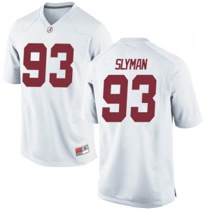 Mens Alabama Crimson Tide Tripp Slyman #93 Replica White Embroidery Jersey 359880-663