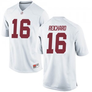 Mens Alabama Crimson Tide Will Reichard #16 Replica University White Jerseys 171622-927