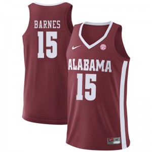 Mens Alabama Crimson Tide Tyler Barnes #15 NCAA Crimson Jersey 329684-999