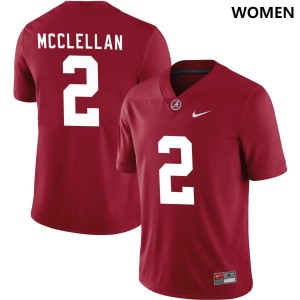 Womens Alabama Crimson Tide Jase McClellan #2 NCAA Crimson Limited Football Jersey 213854-779