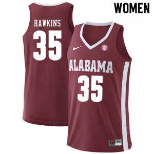 Womens Alabama Crimson Tide Raymond Hawkins #35 Crimson High School Jersey 422132-592