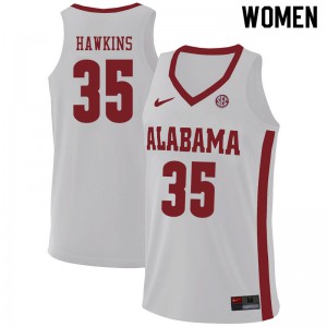 Women's Alabama Crimson Tide Raymond Hawkins #35 College White Jerseys 788104-837