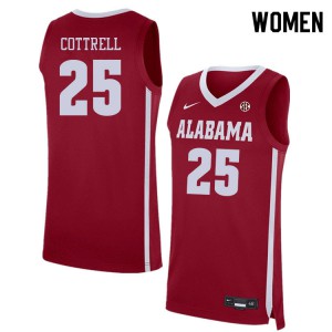 Women's Alabama Crimson Tide Adam Cottrell #25 Stitched Crimson Jersey 142523-712