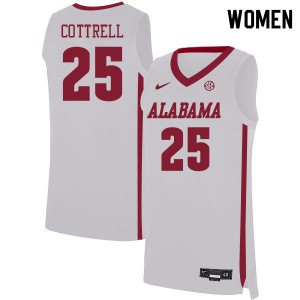 Women's Alabama Crimson Tide Adam Cottrell #25 White Player Jerseys 647588-402