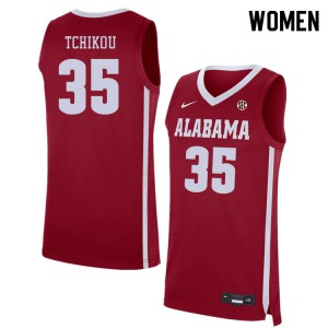 Women Alabama Crimson Tide Alex Tchikou #35 Official Crimson Jerseys 710749-238