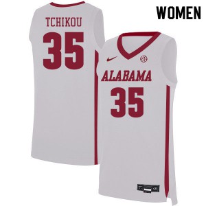 Womens Alabama Crimson Tide Alex Tchikou #35 White College Jersey 991918-967