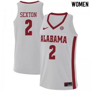 Women's Alabama Crimson Tide Collin Sexton #2 White Stitch Jersey 133758-382