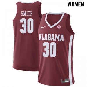 Women Alabama Crimson Tide Galin Smith #30 Crimson College Jersey 456085-512