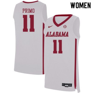 Women Alabama Crimson Tide Joshua Primo #11 White Stitch Jerseys 707846-922