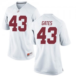 Women's Alabama Crimson Tide A.J. Gates #43 Game White Football Jerseys 649523-239
