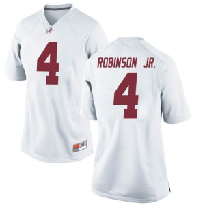 Women's Alabama Crimson Tide Brian Robinson Jr. #4 Game University White Jerseys 925147-977