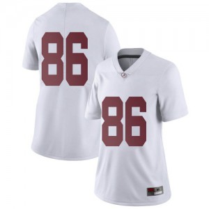 Womens Alabama Crimson Tide Carl Tucker #86 White Embroidery Limited Jersey 853421-959