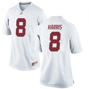 Womens Alabama Crimson Tide Christian Harris #8 Game White High School Jersey 713359-734