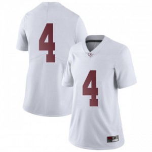 Womens Alabama Crimson Tide Christopher Allen #4 Limited White Embroidery Jerseys 903589-217