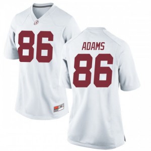 Women's Alabama Crimson Tide Connor Adams #86 Football Replica White Jerseys 973051-805